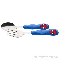 Zak! Designs Easy Grip Flatware  Children's Spoon and Fork with Amazing Spiderman  BPA-free Plastic and Stainless Steel - B00JGQ9Z00